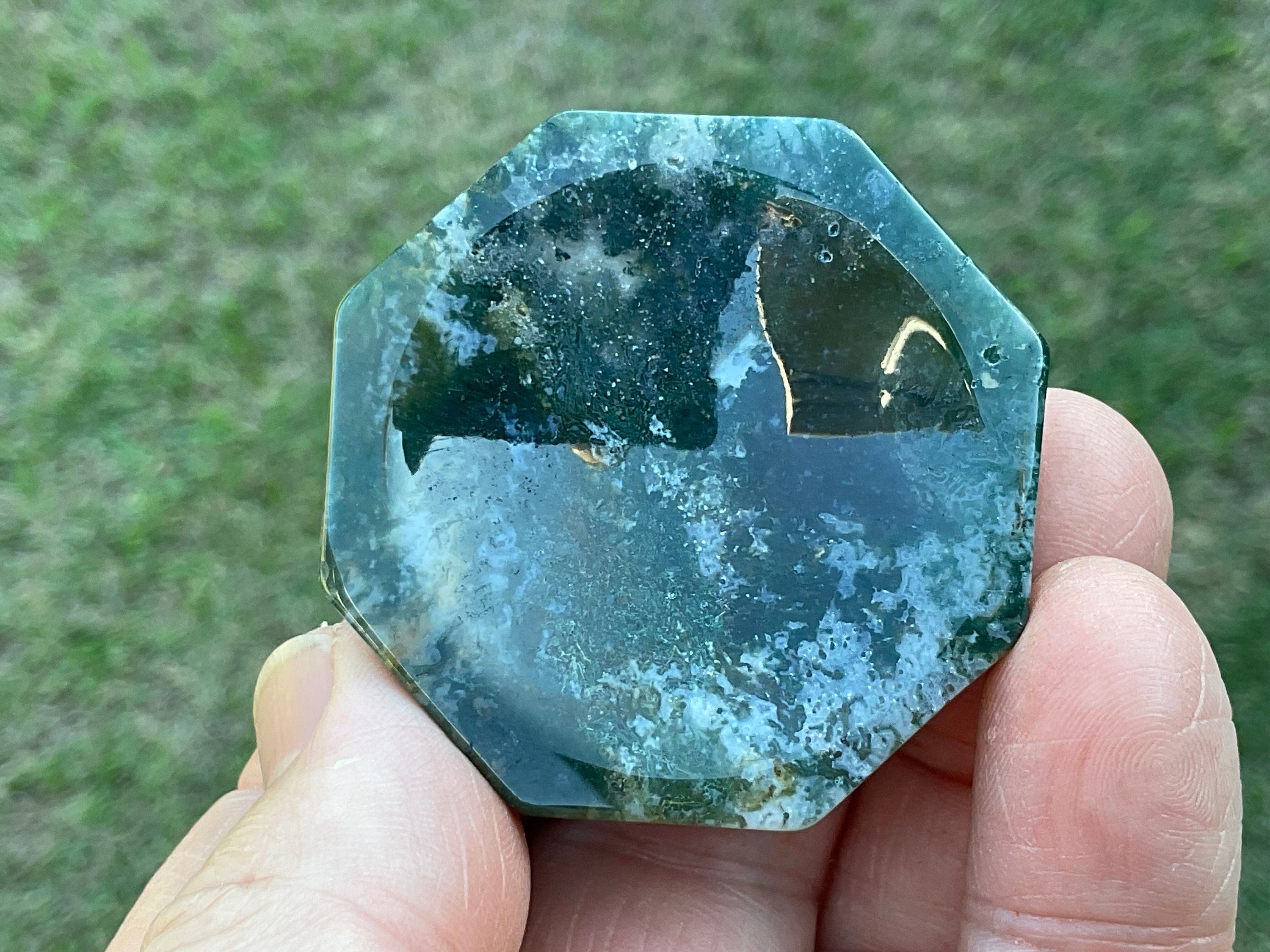 54g Moss Agate Trinket Bowl 1A