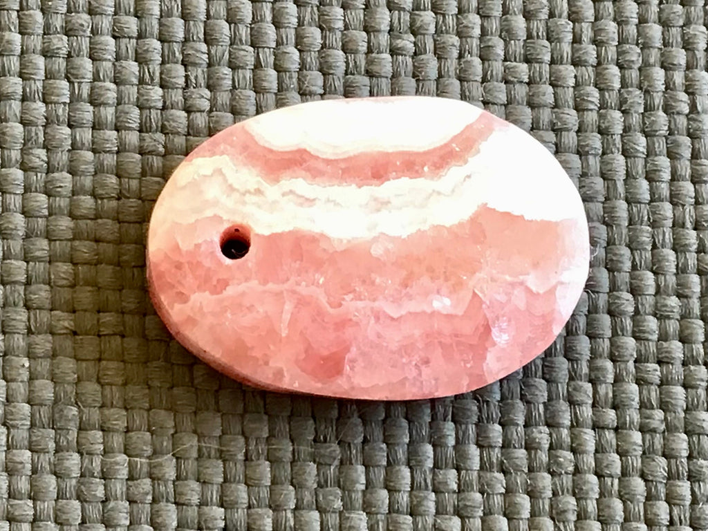3g Rhodochrosite Drilled Pendant 1A