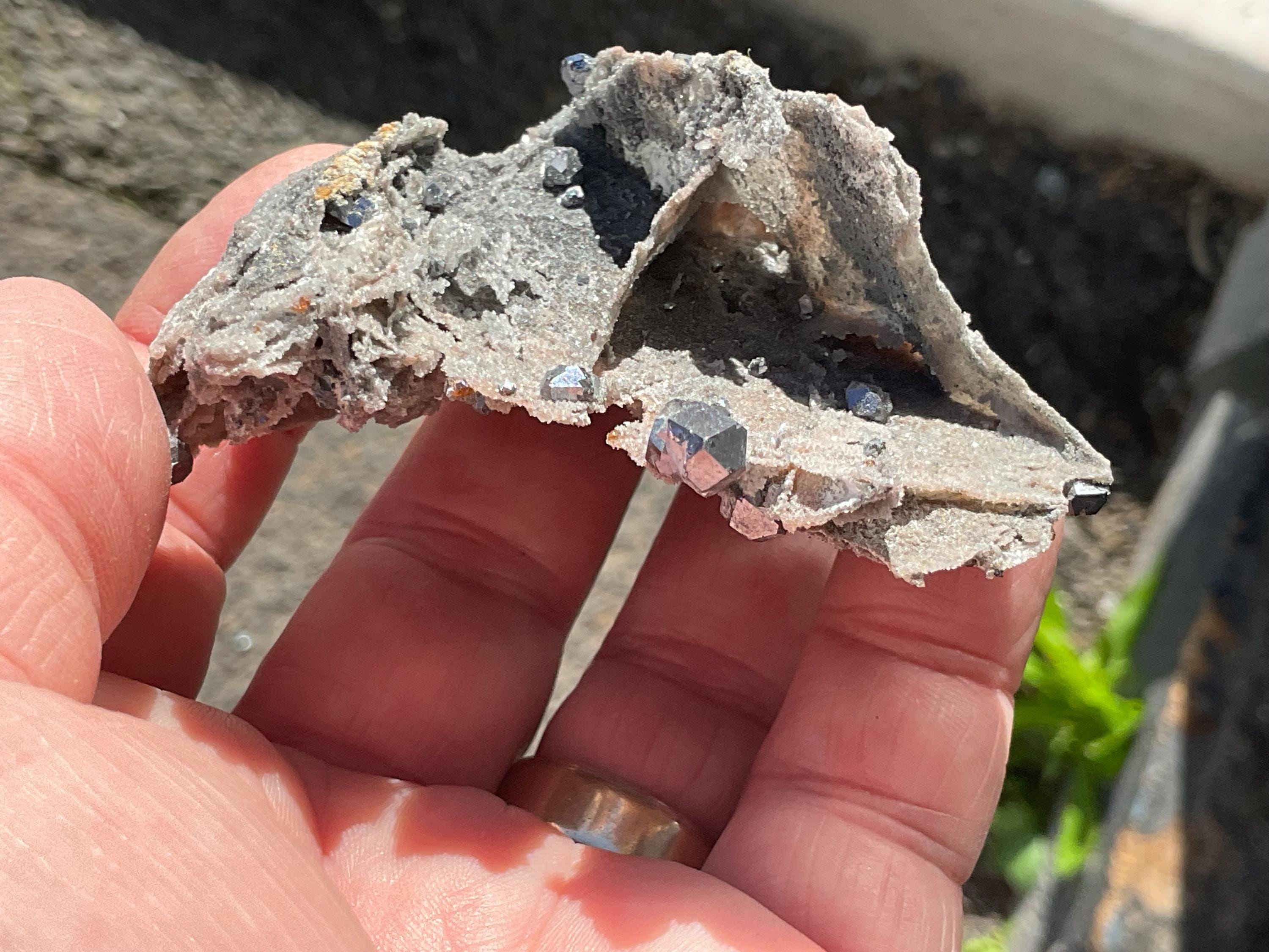 48g Sphalerite, Garnet, Galena Quartz Specimen 3B from Hunan, China