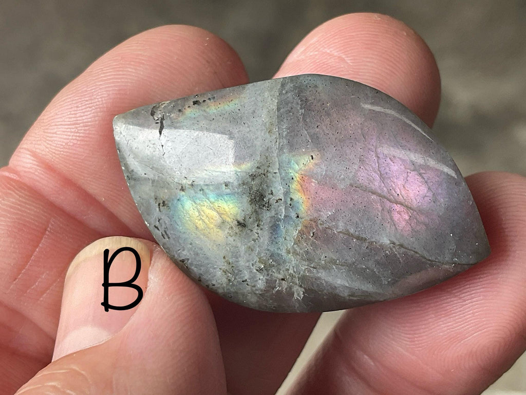 Orange/Purple Labradorite/Specularite Cabochon Group 5