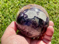 700g (Repaired) Brecciated Fluorite Sphere 4A