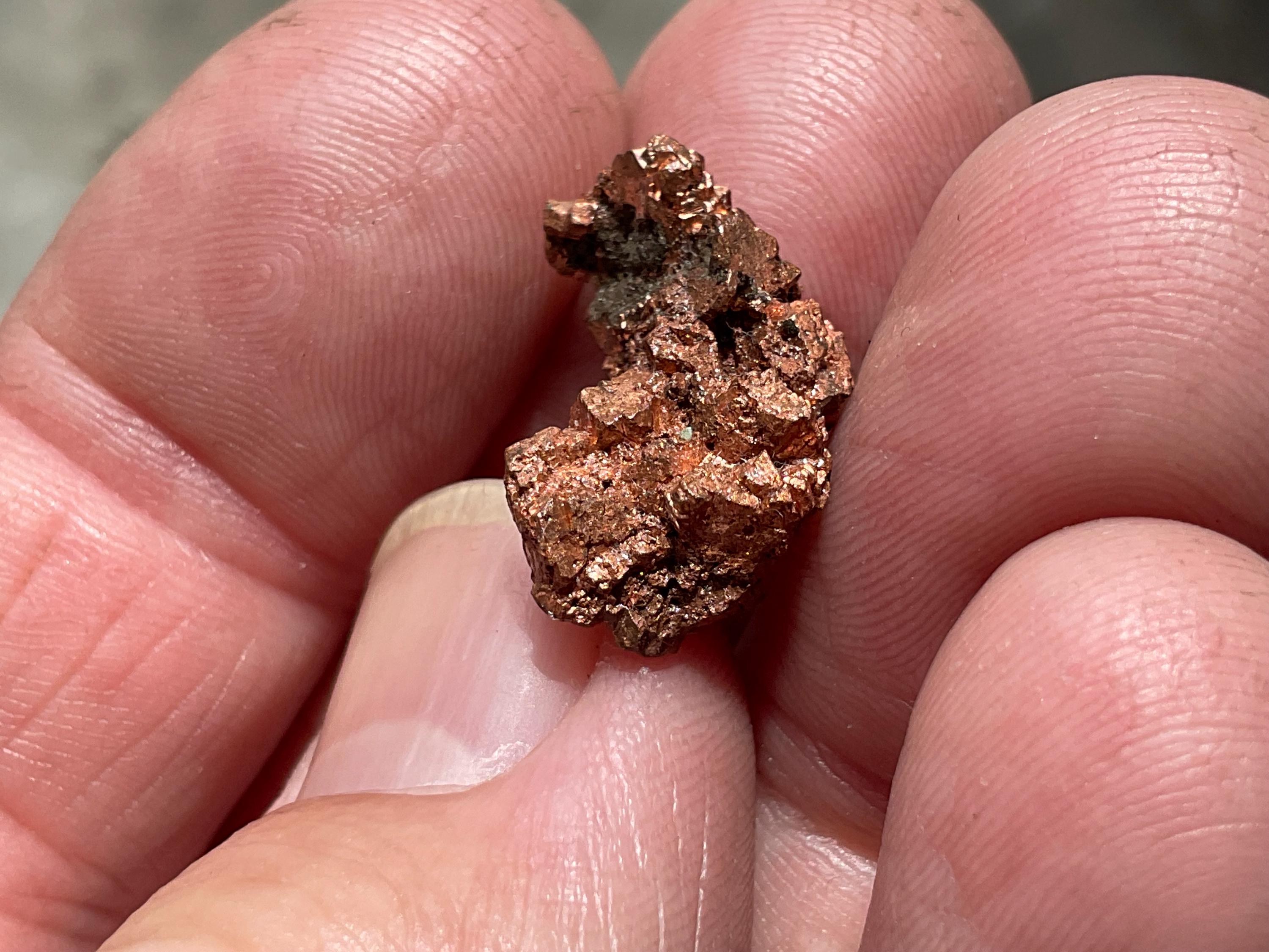 4g Native Copper Pseudomorph after Cuprite Specimen 4B from the Red Dome Mine Australia