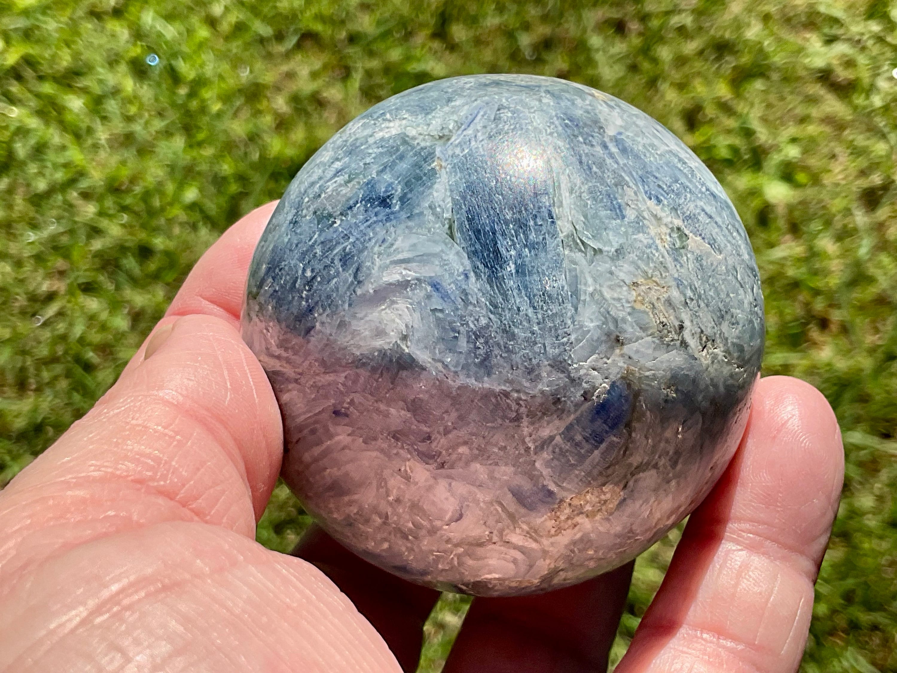 447g Blue Kyanite Sphere 2A
