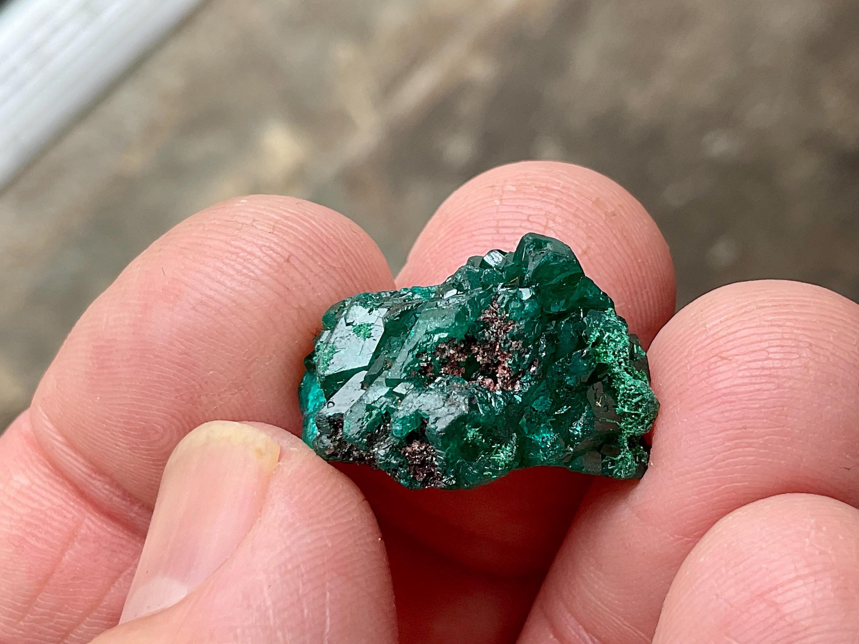 RESERVED FOR JULIA **5g Congolese Dioptase Natural Specimen 3B