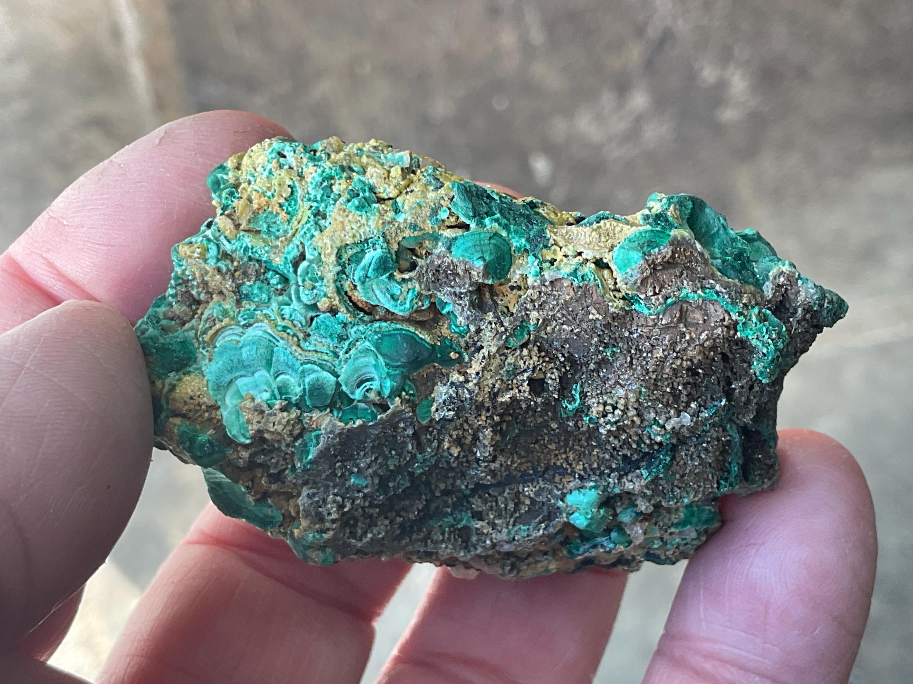 118g Australian Malachite, Cerussite and Pyromorphite Specimen 4B