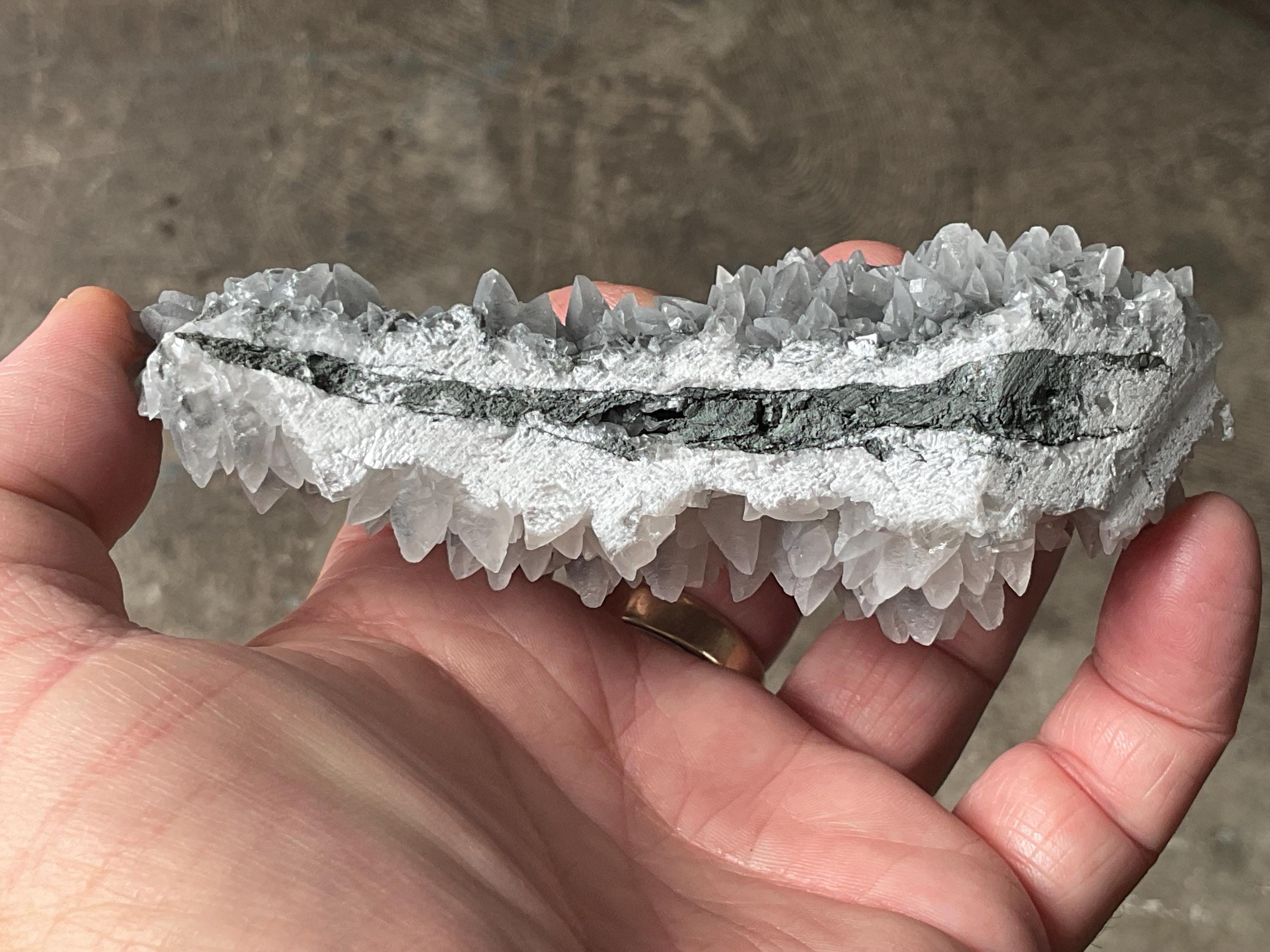 170g “Black Phantom Calcite” Specimen 2A from Hubei, China