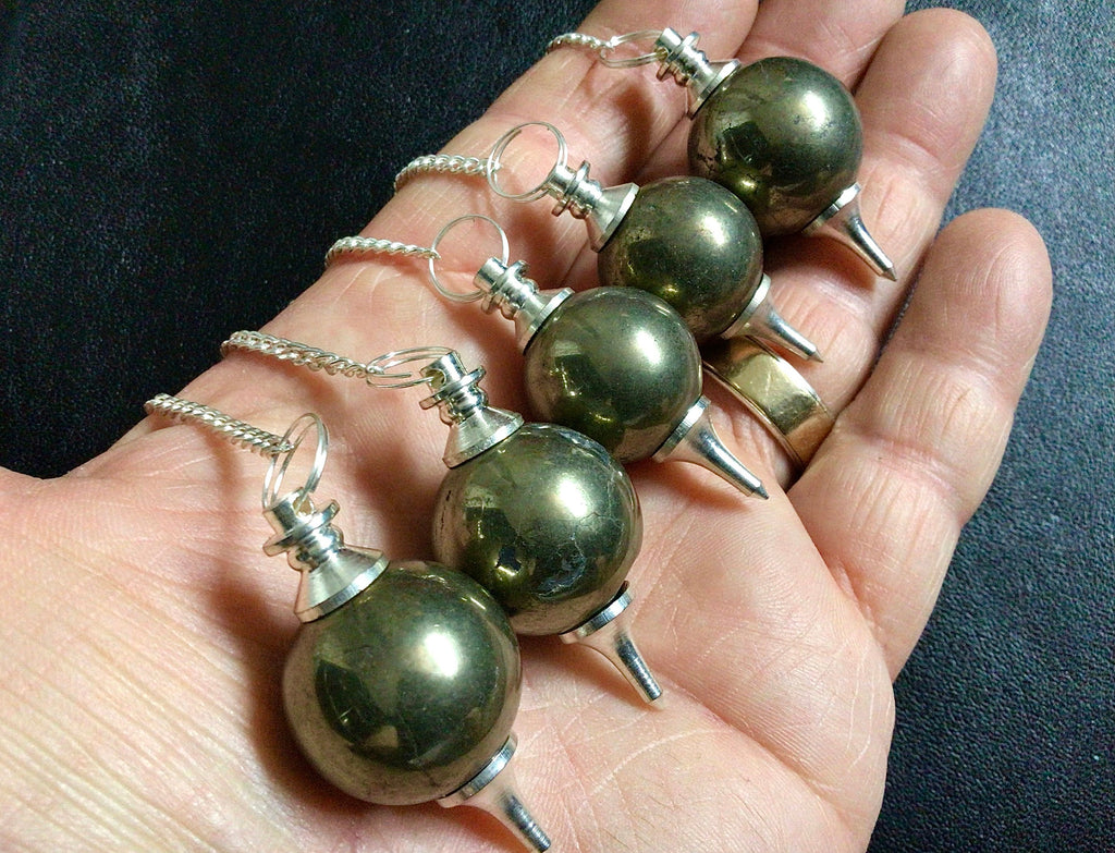 Round Pyrite Pendulum