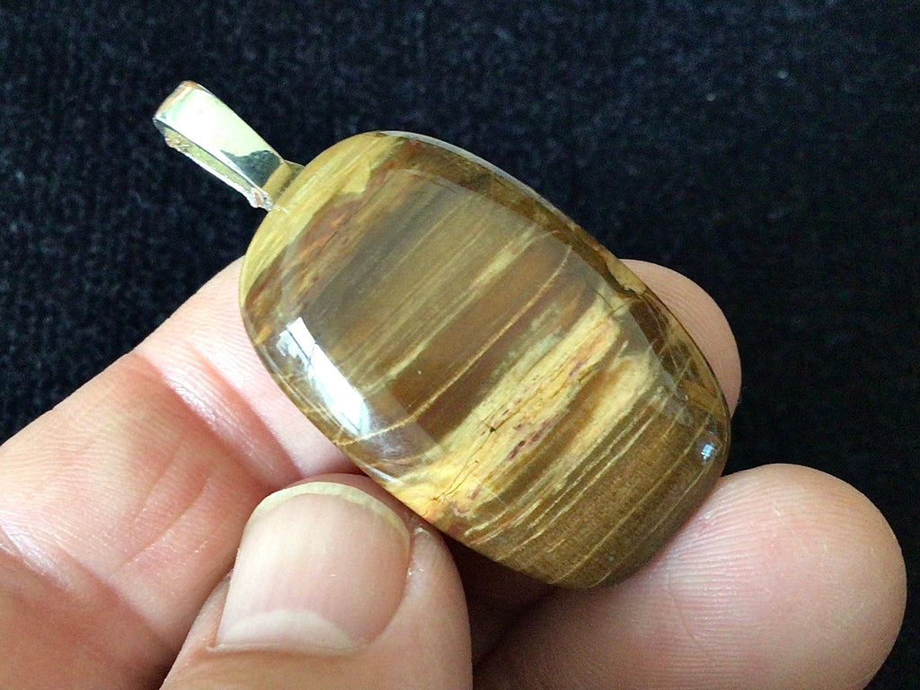 8g Petrified Wood Tumble Pendant 2A