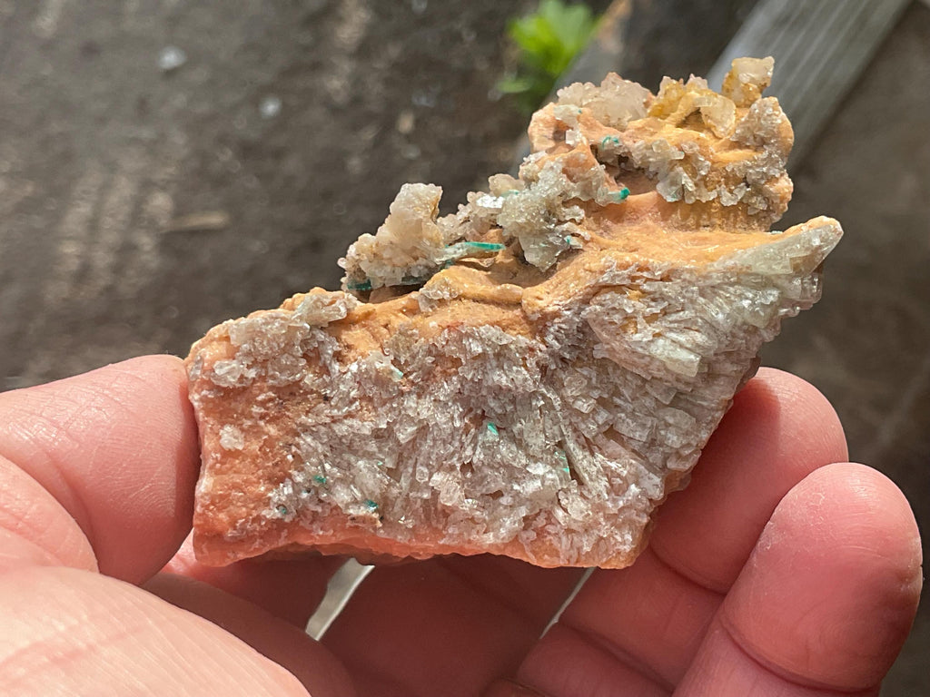 278g Malachite and Selenite on Dolomite Matrix Specimen 2B