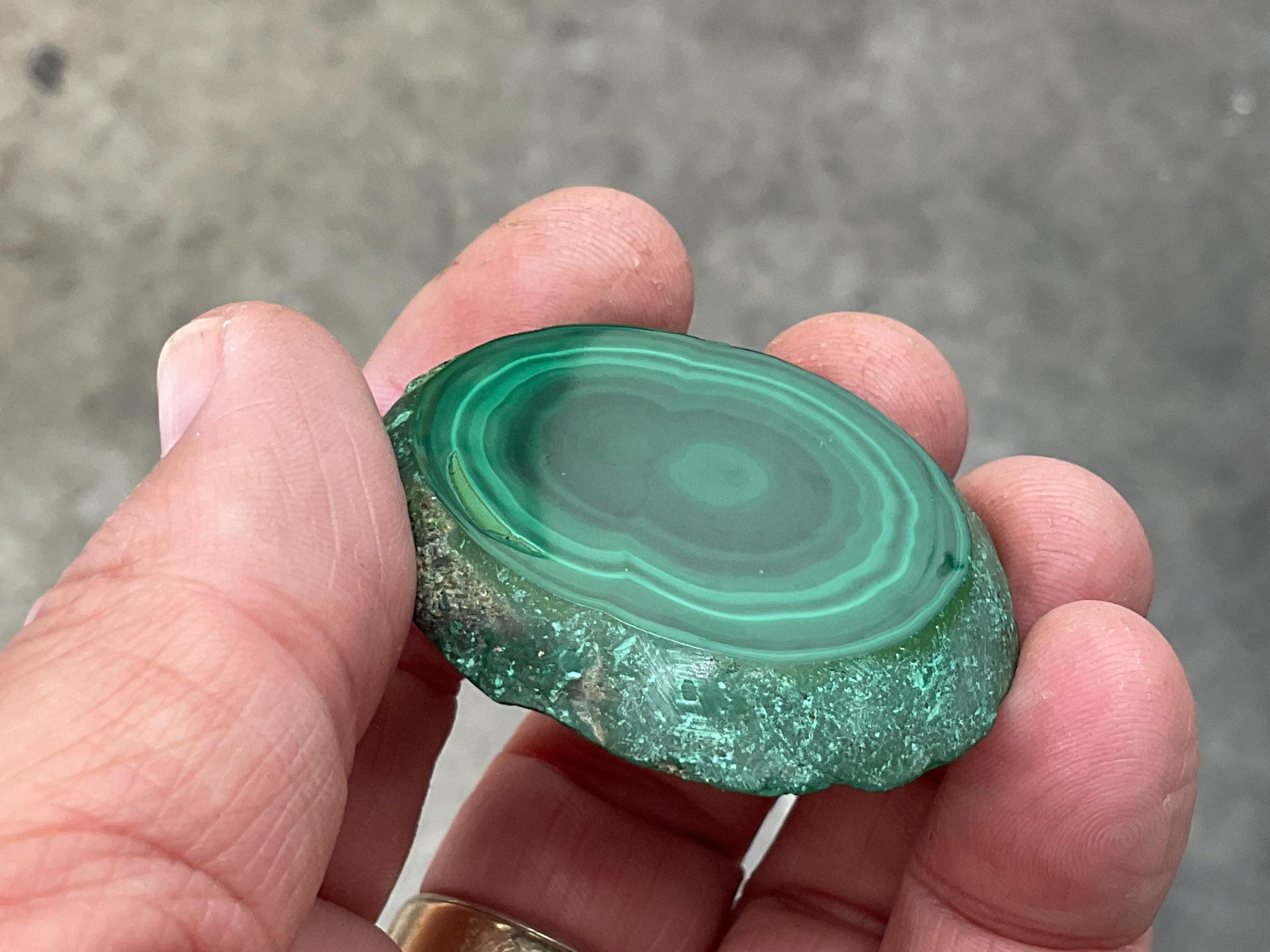 22g Malachite Stalactite Polished Slice A