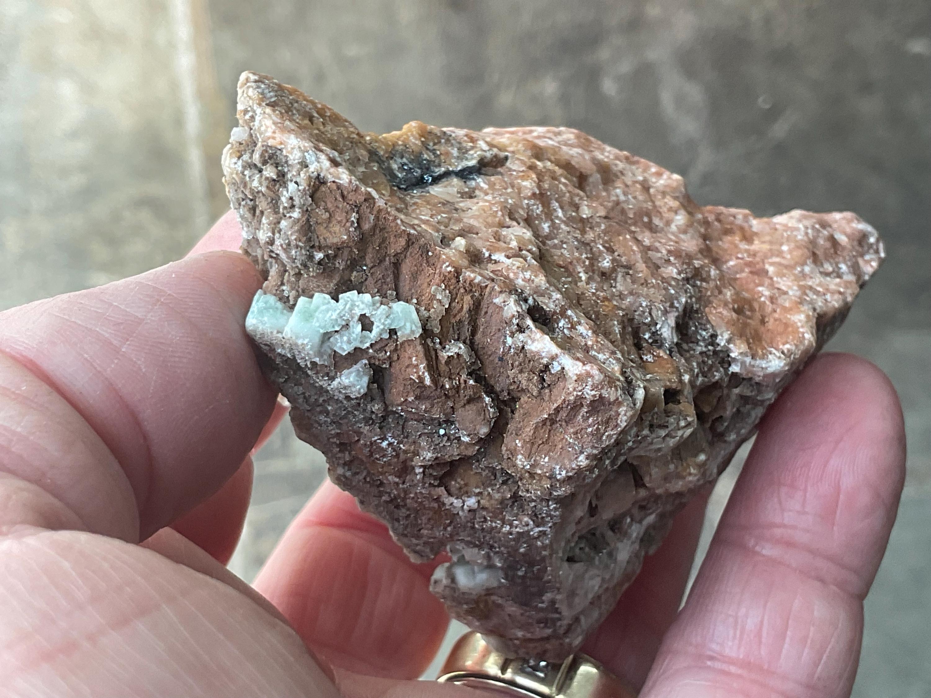 290g Malachite and Selenite on Dolomite Matrix Specimen 2A from Morocco