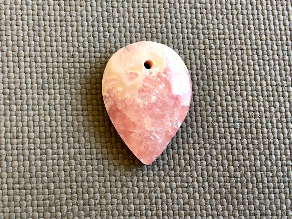 Rhodochrosite Drilled Pendant 2B