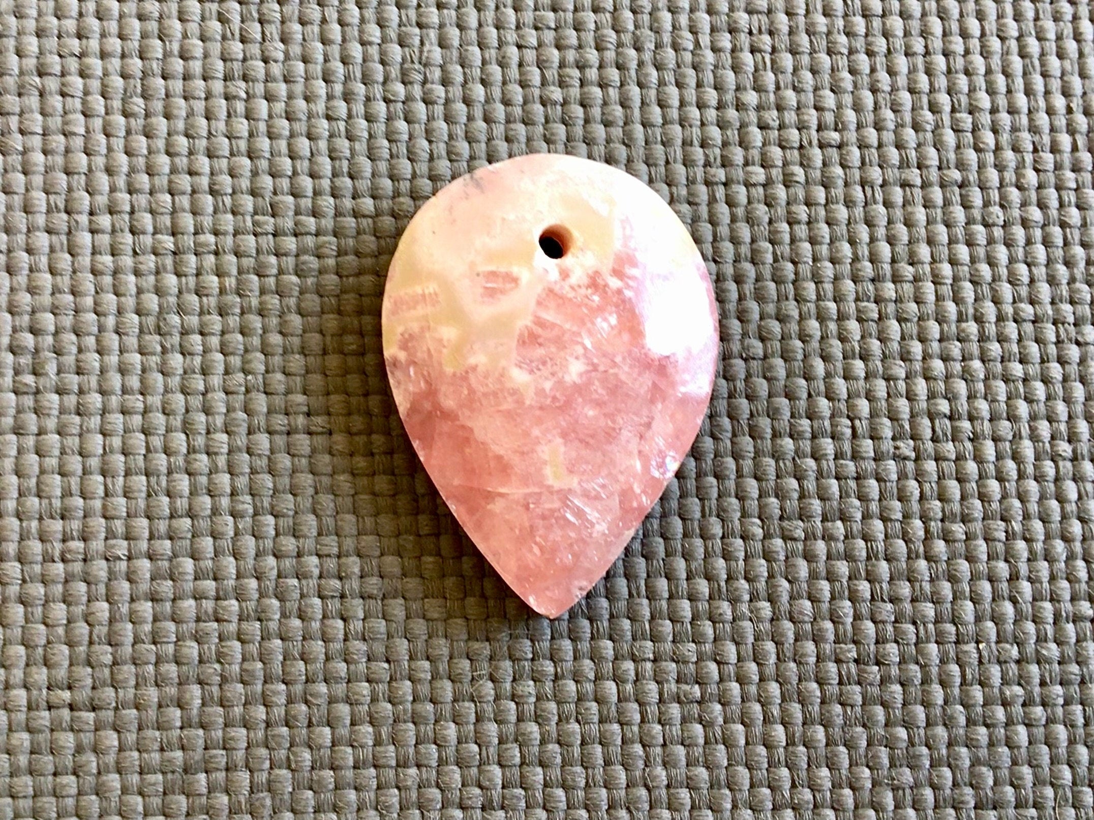 Rhodochrosite Drilled Pendant 2B