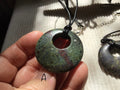 Dragons Blood Jasper Large Donut (Pi Stone) Pendant A