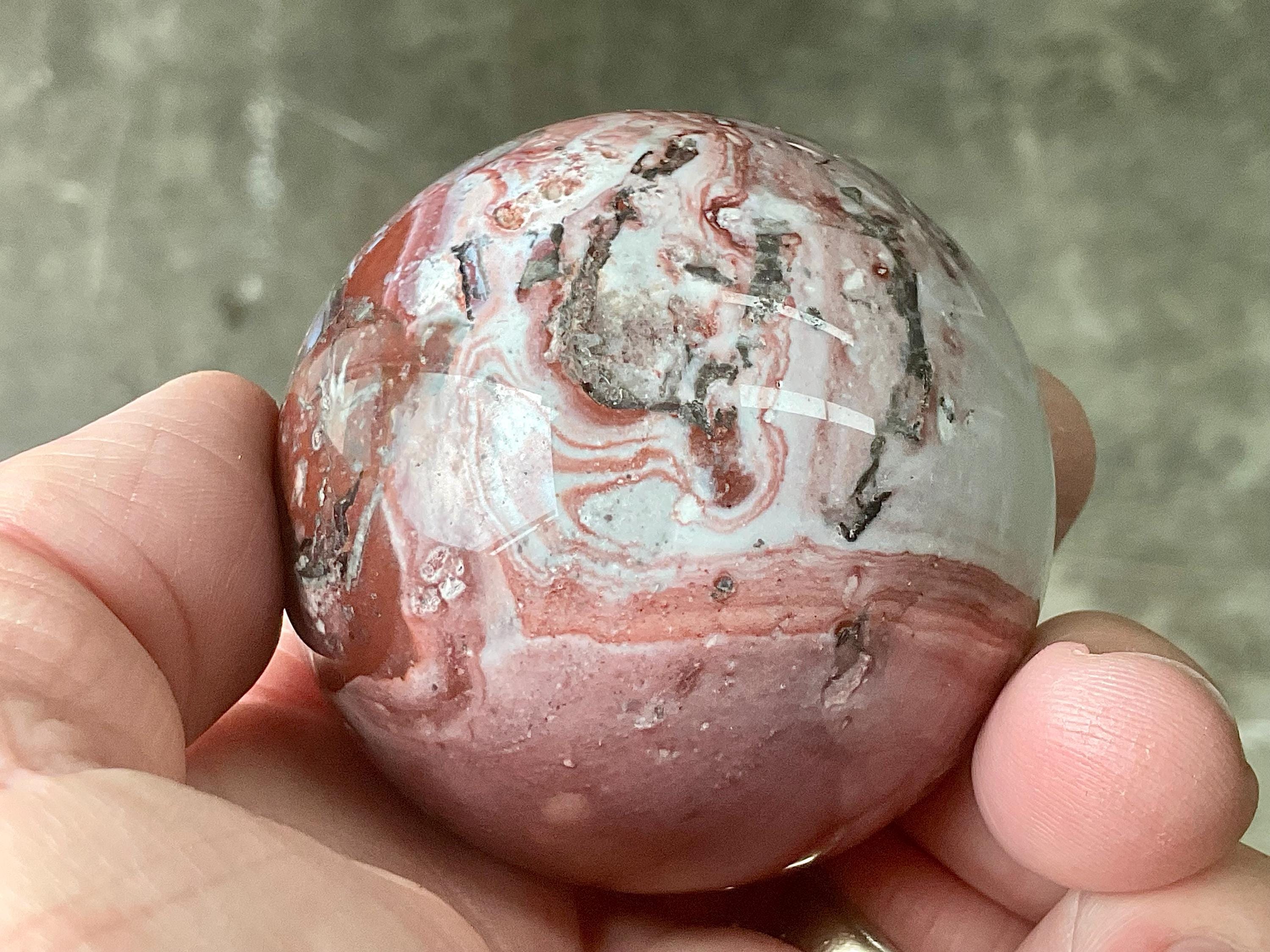 220g Mexican Crazy Lace Agate Sphere