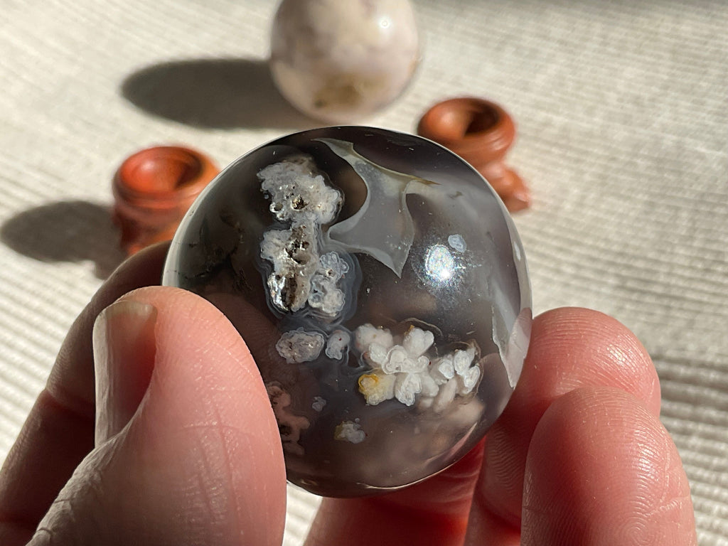 Flower Agate Sphere 1B
