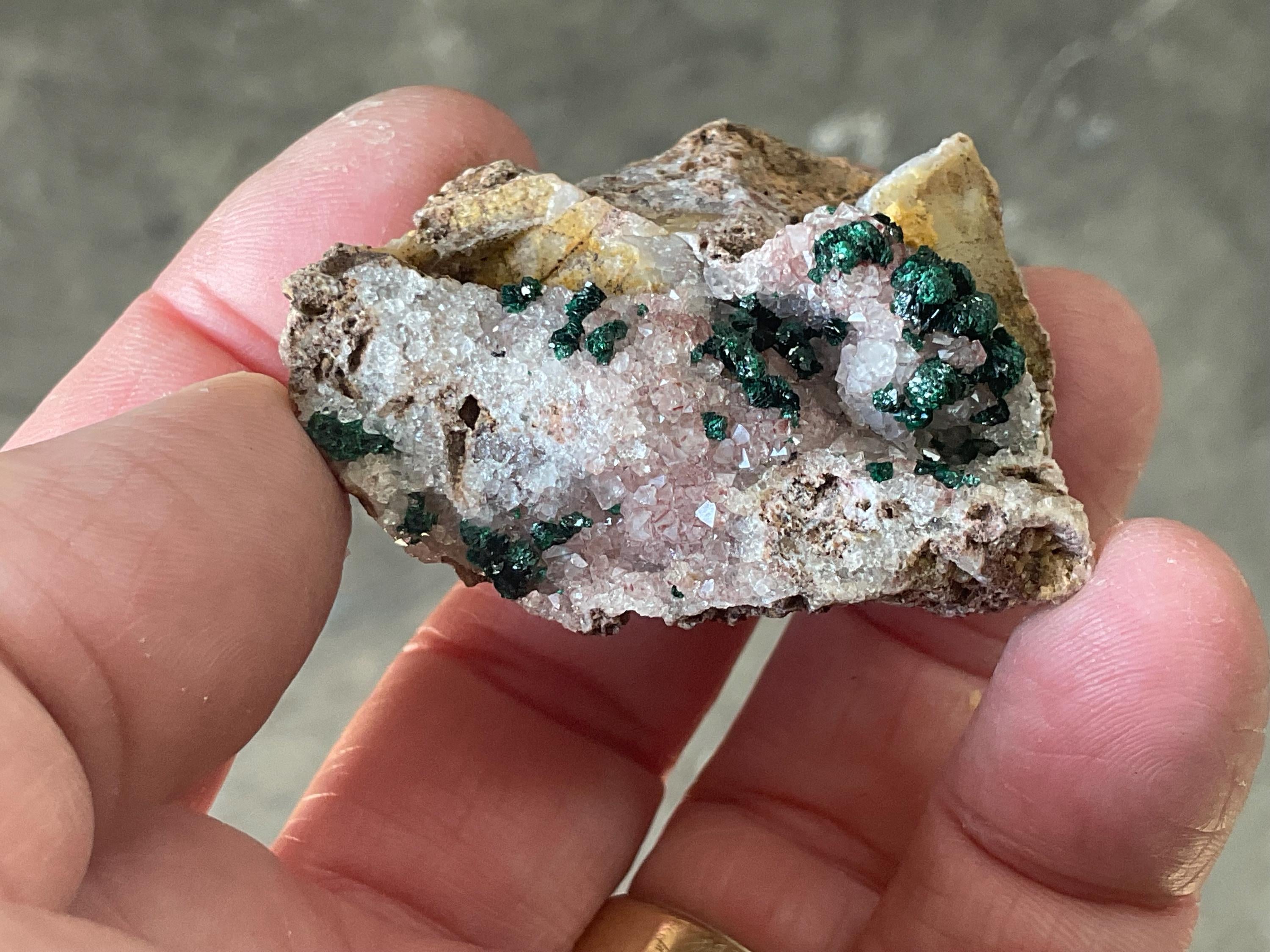 38g Botryoidal Malachite on Quartz Specimen A