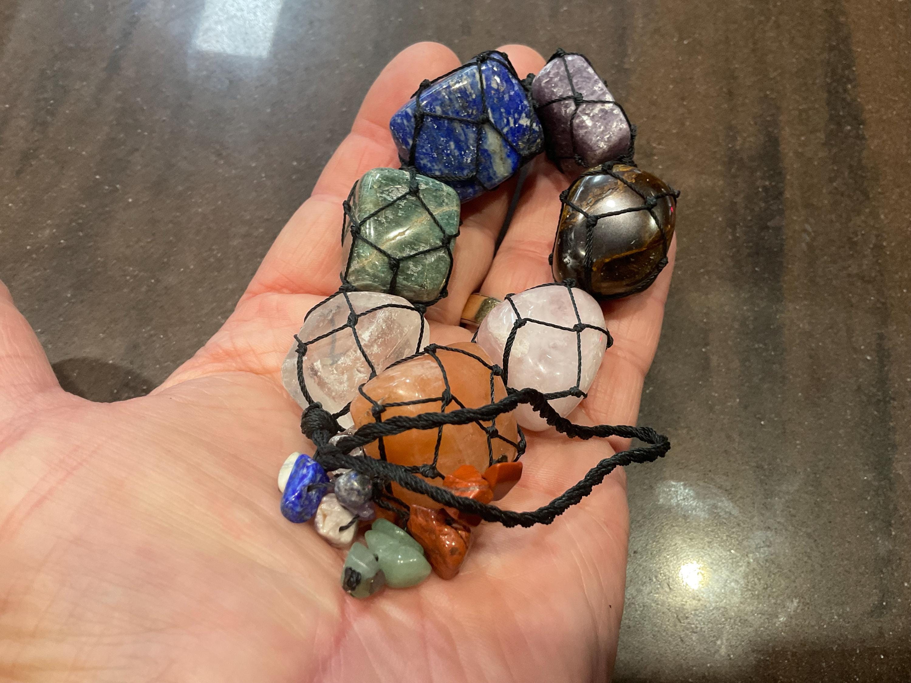 146g - 33cmTumbled Stone Macrama Chakras Hanging