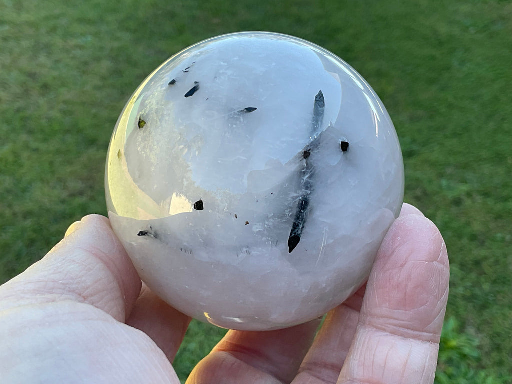 390g Tourmalated Quartz Sphere 2C