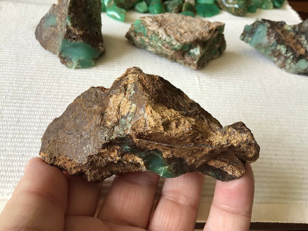 115g Rough Chrysoprase Piece 8C
