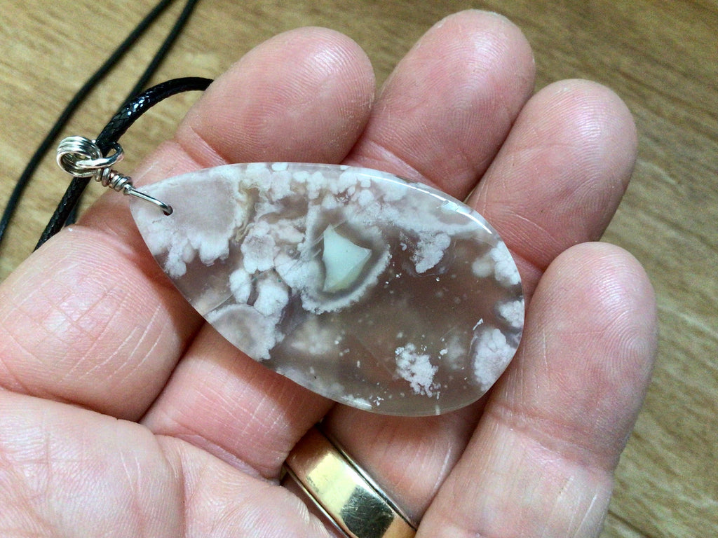 Flower Agate Pendant C