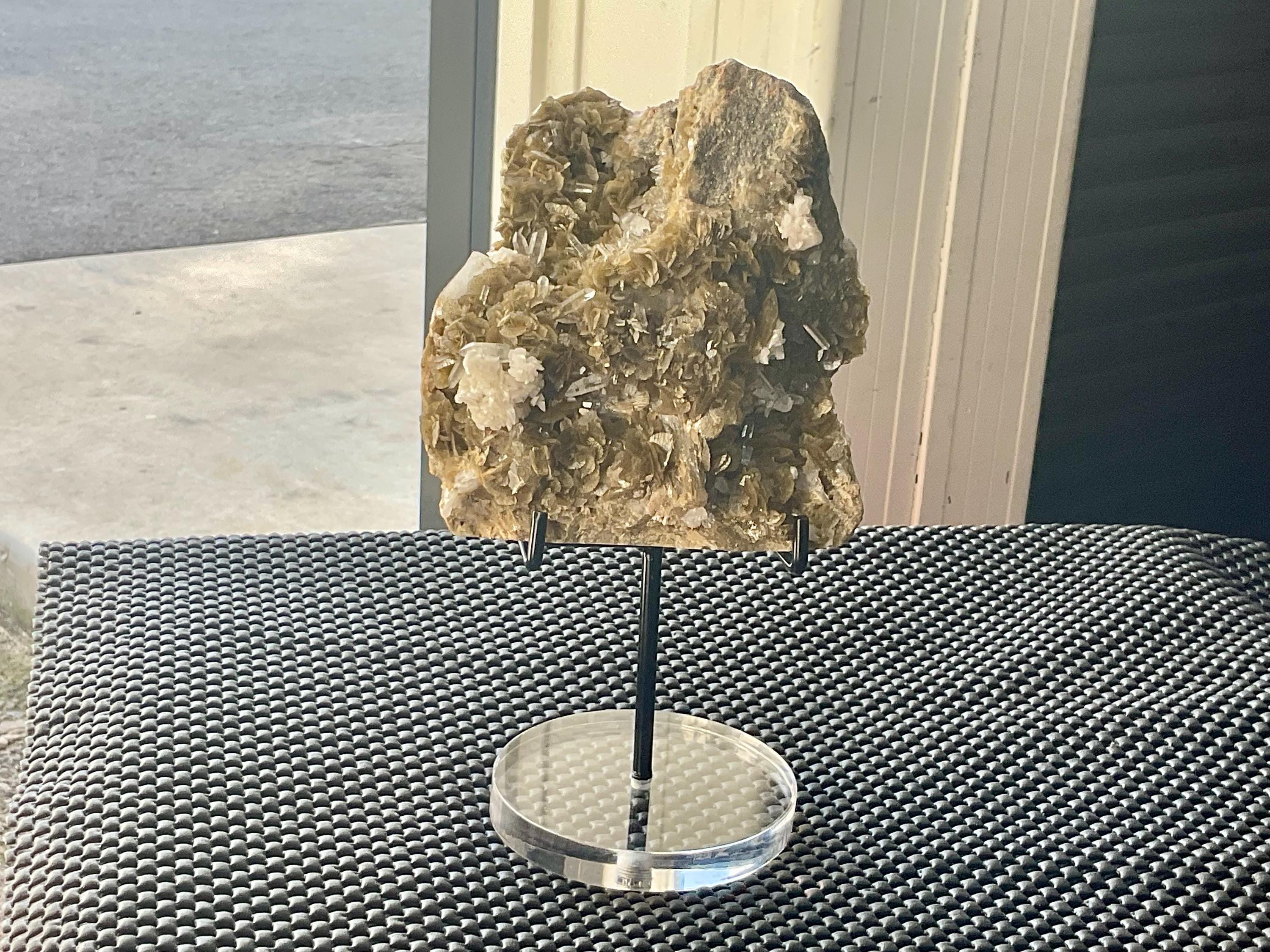 1,416g Golden Bladed Siderite, Quartz and Dolomite Specimen from Guizhou, China