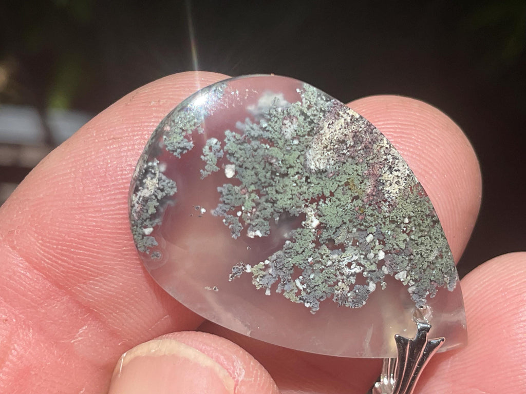 4g Moss Agate Pendant 2B
