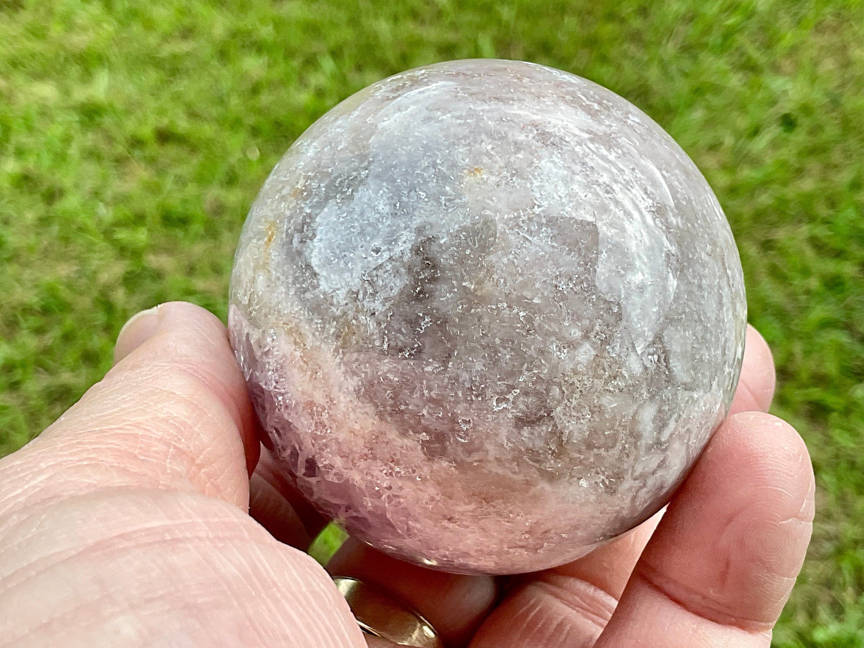 317g Pink Amethyst Sphere 1B