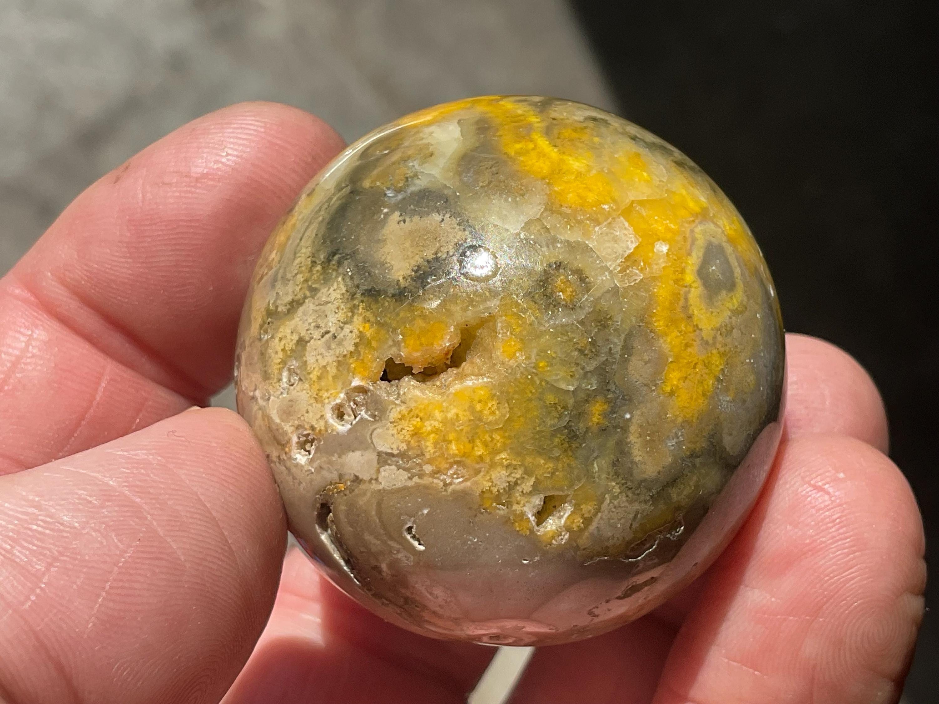 88g Indonesian Bumble Bee Jasper Sphere 1B