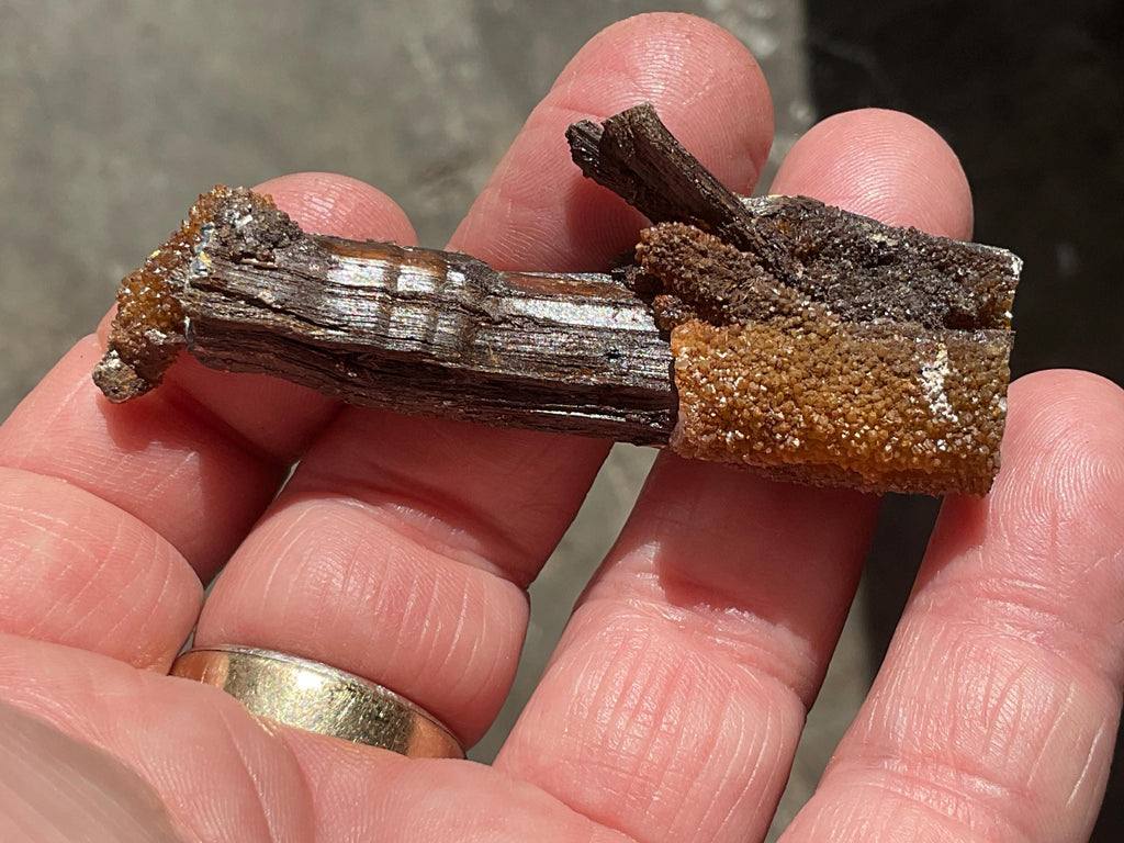 24g Stibiconite with Druzy Quartz Specimen 2B from Hunan, China