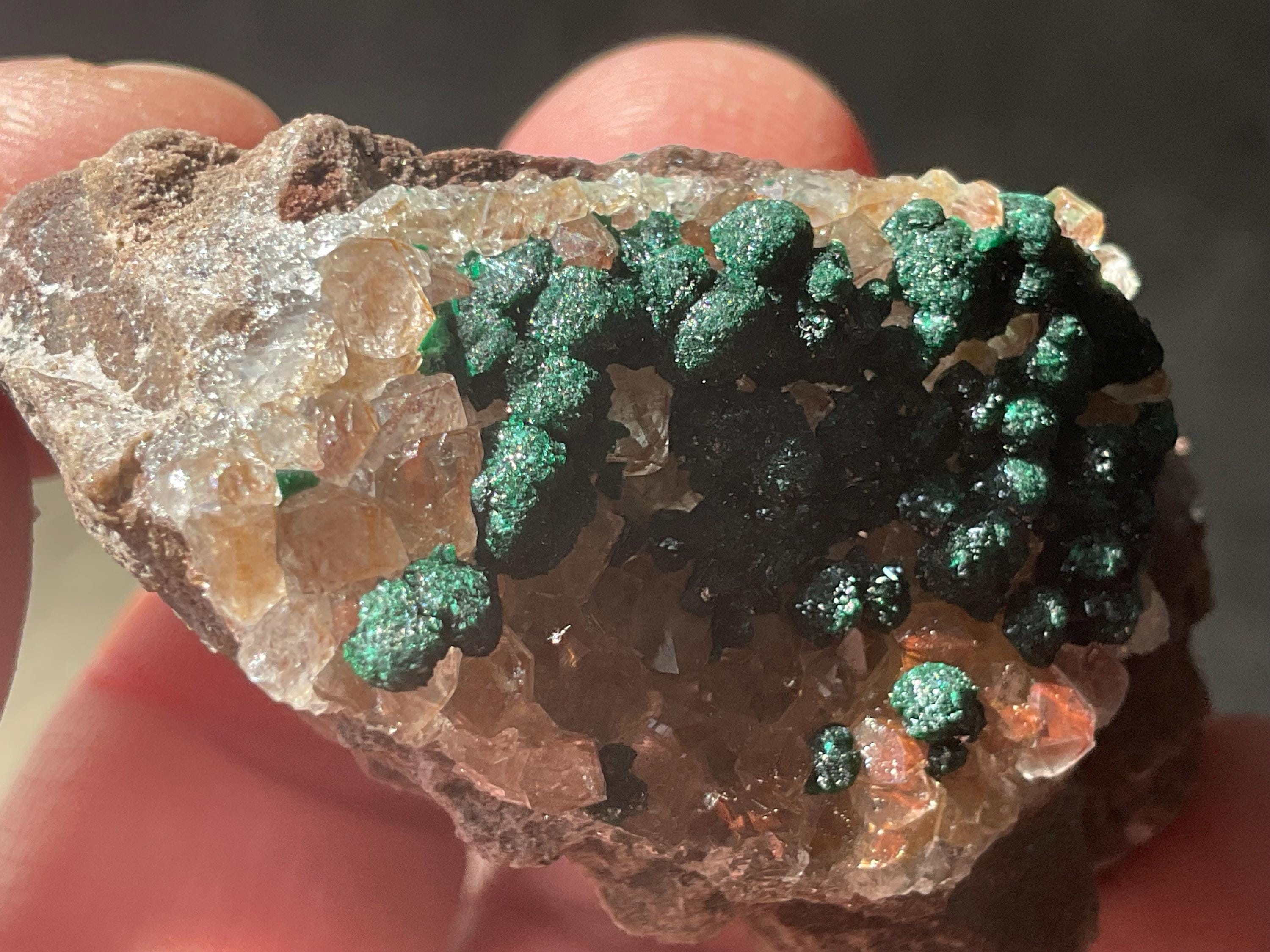 52g Botryoidal Malachite on Quartz Specimen B