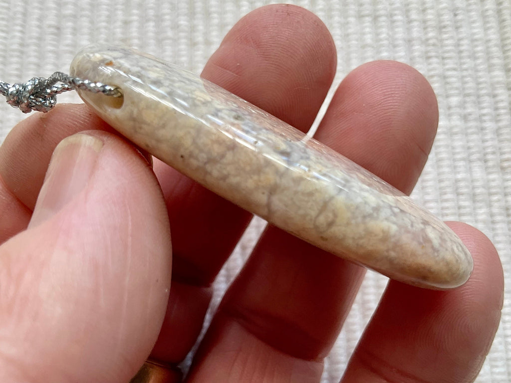 24g Heavily Included Pale Garden Quartz Pendant 6A