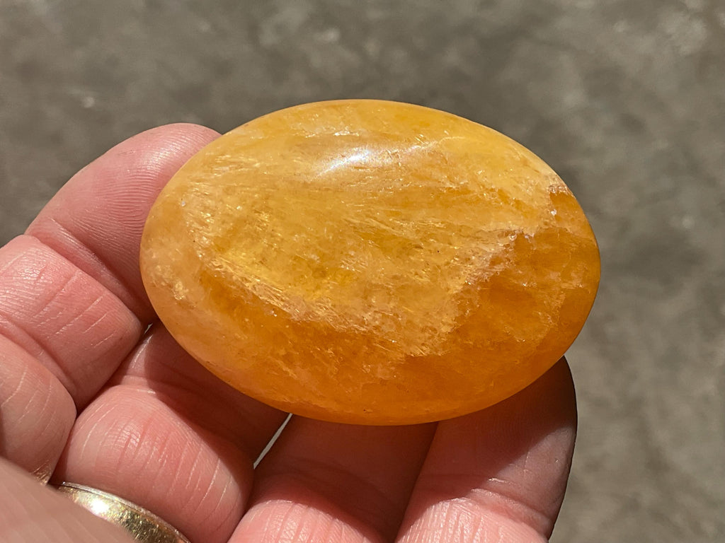 62g “Orange Fire” Calcite Palmstone 2B