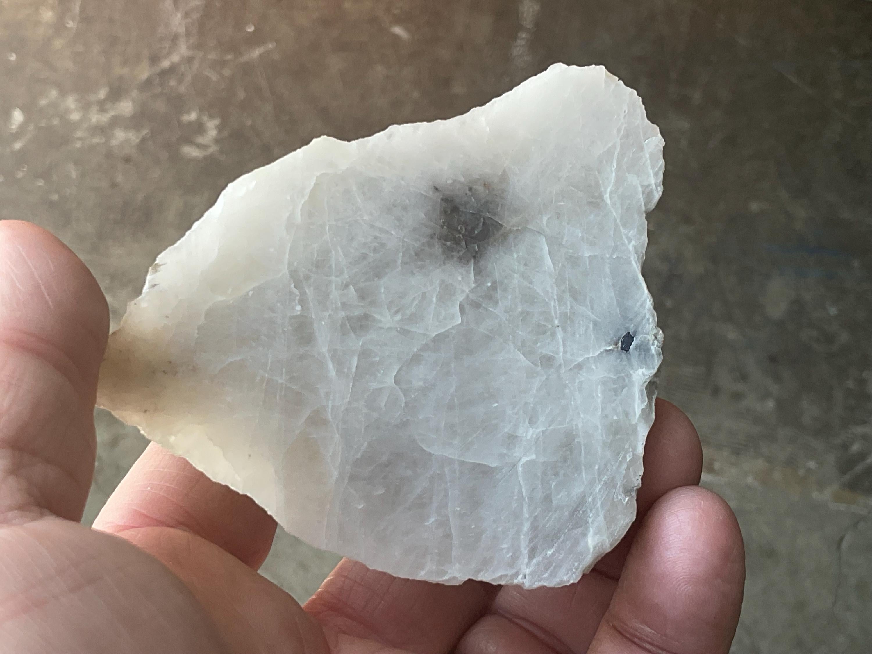 210g Base Cut Australian Molybdenite on Quartz Specimen