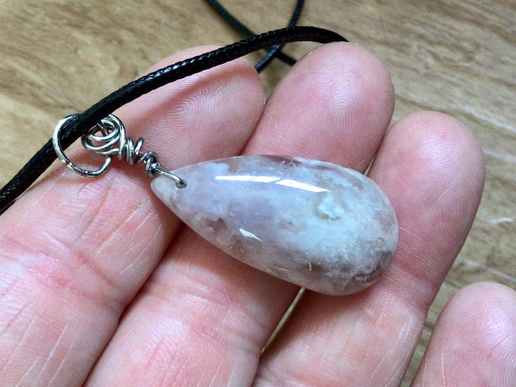 Flower Agate Pendant B