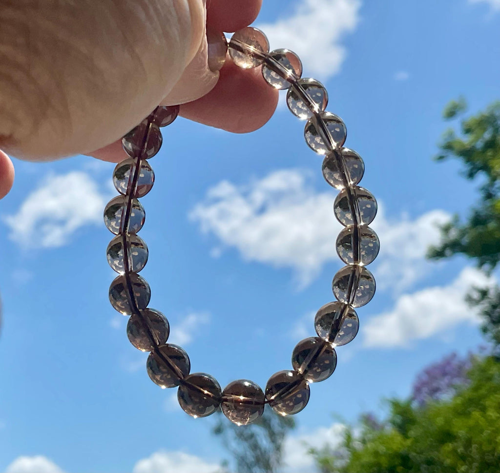 Smokey Quartz 8mm Bead Bracelet