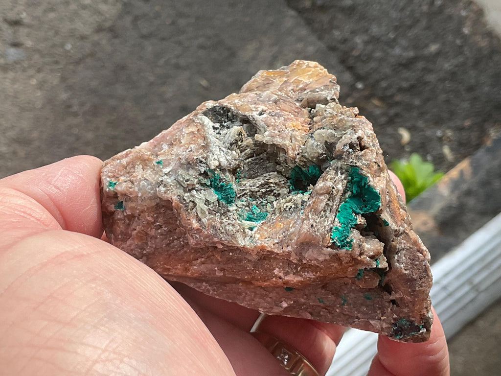 326g Malachite and Selenite on Dolomite Matrix Specimen 3A