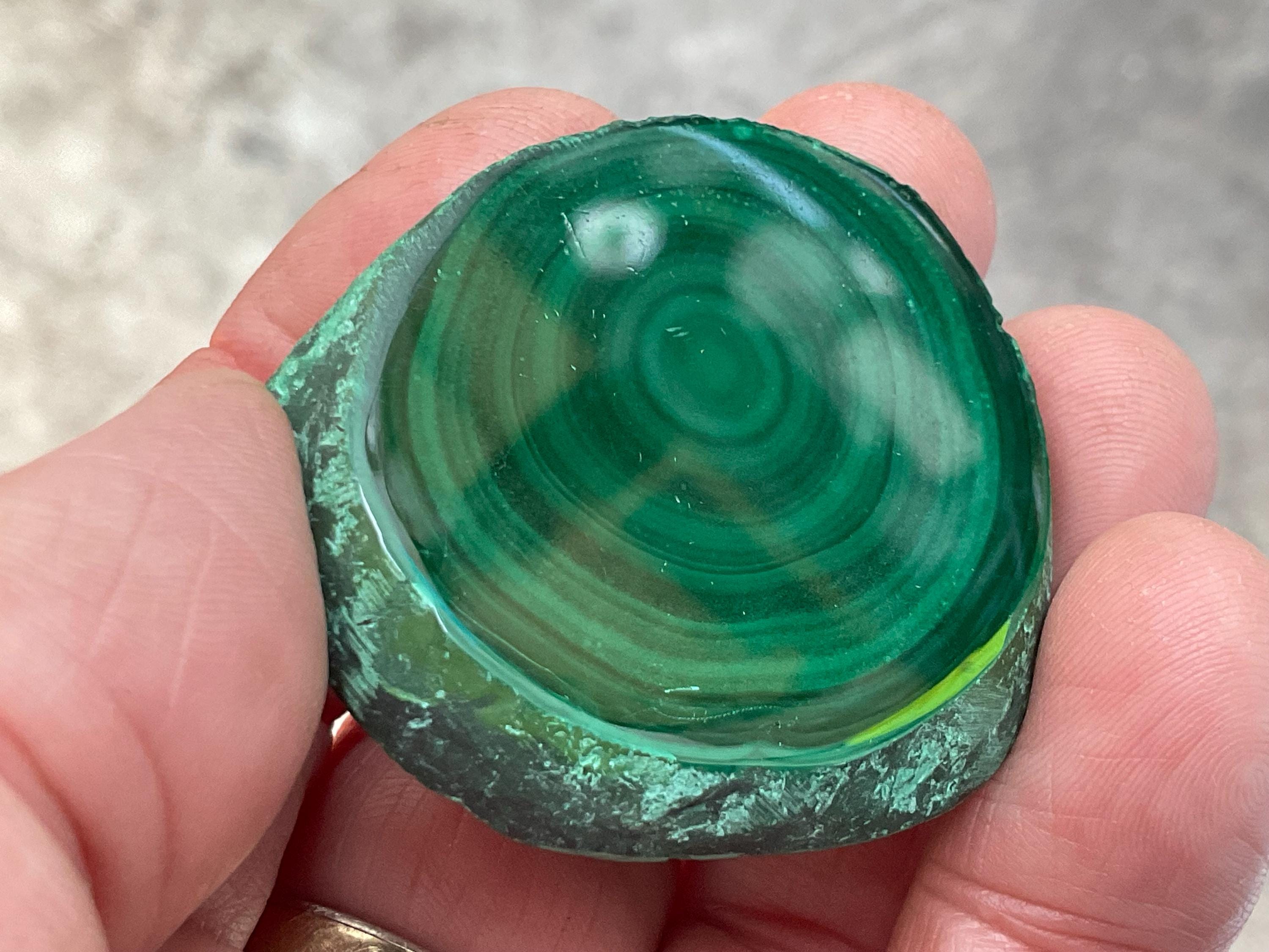 32g Malachite Stalactite Polished Slice C