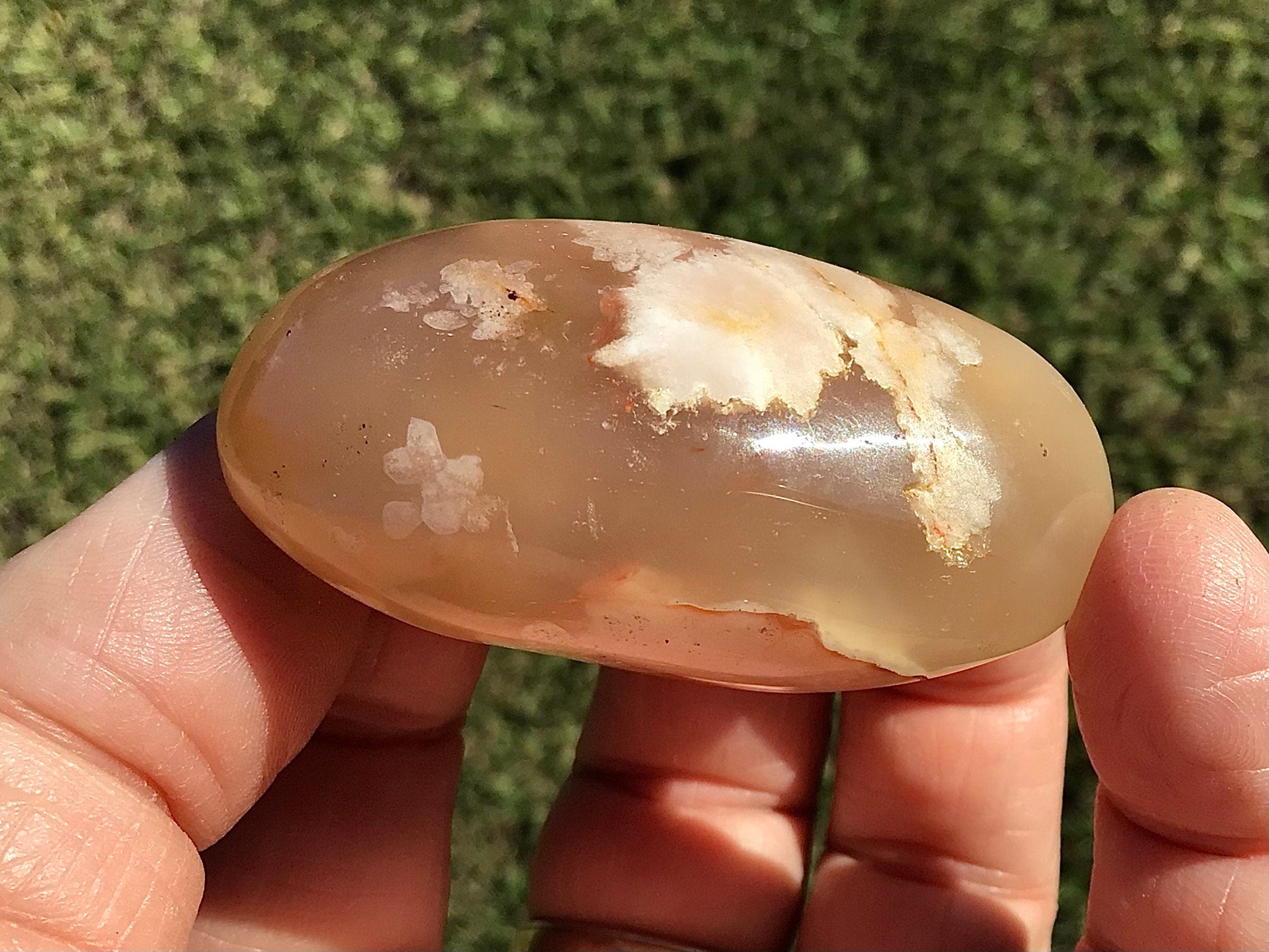 70g Flower Agate Palmstone 3C