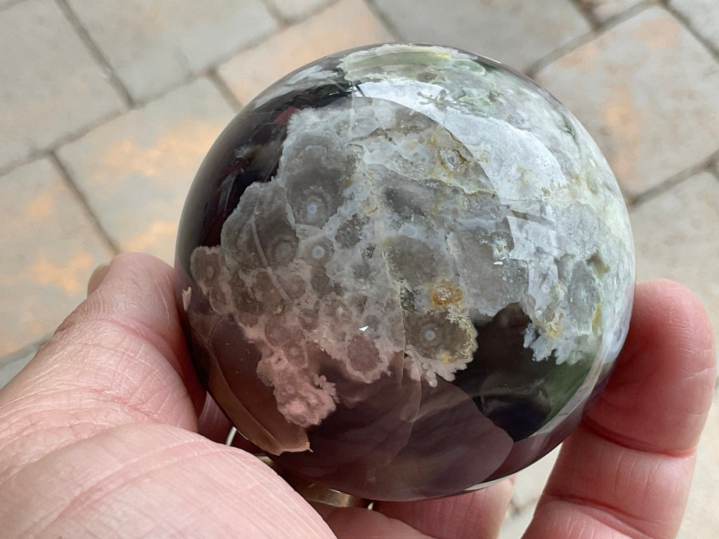 Imperfect 304g Black Flower Agate 5A