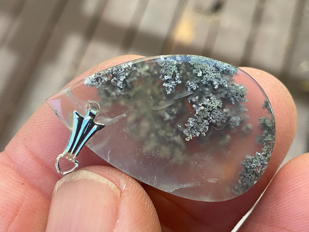4g Moss Agate Pendant 2B