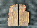 1,148g Unpolished Chinchilla Red Petrified Wood Split Pair