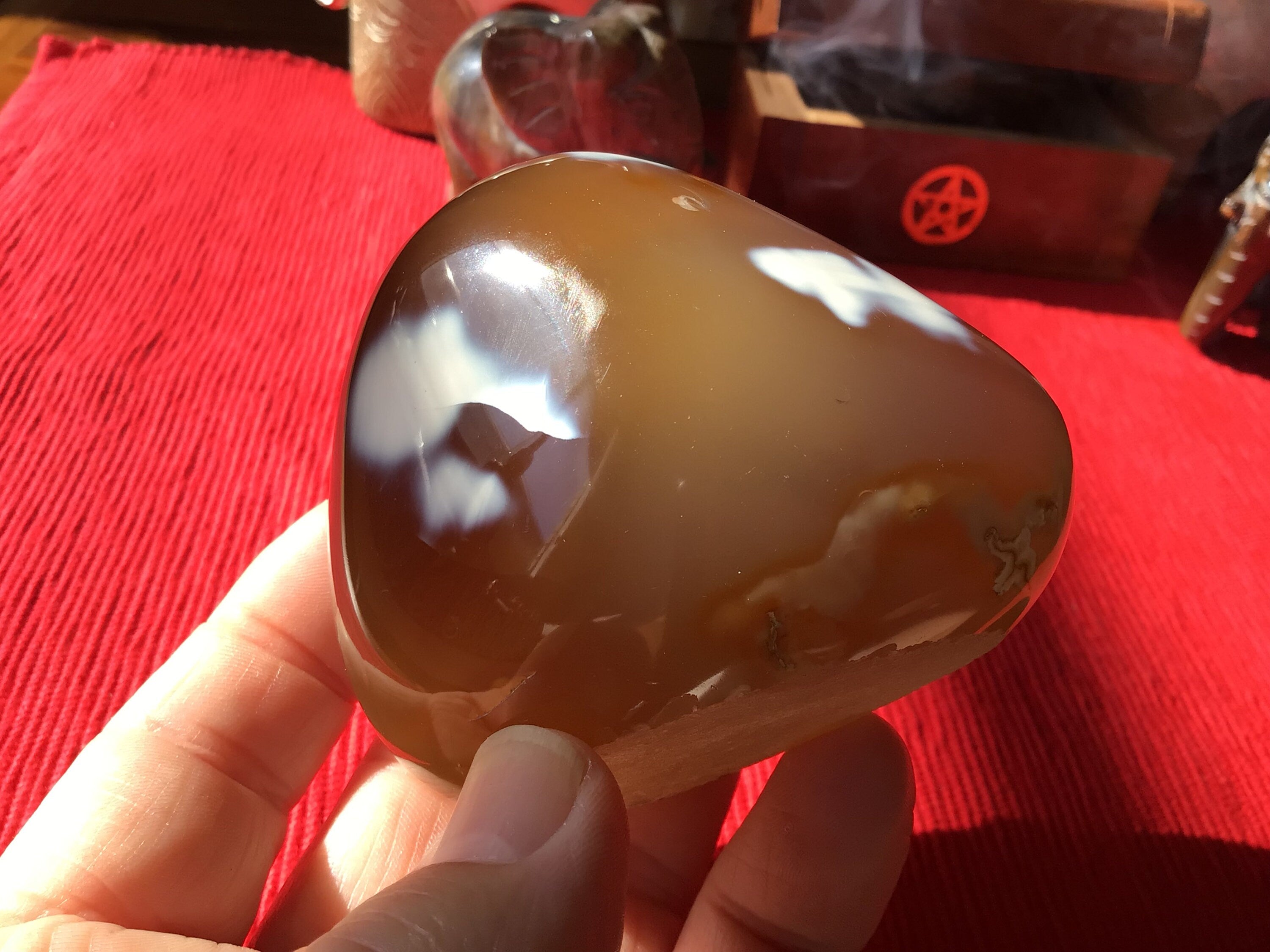 278g Pale Carnelian Orca Agate Freeform 3B