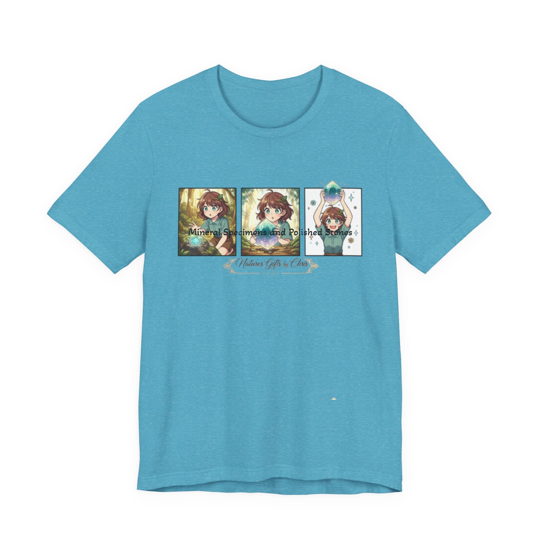 Mineral Specimens & Polished Stones Tee — Vintage Crystal Collector Graphic T-Shirt