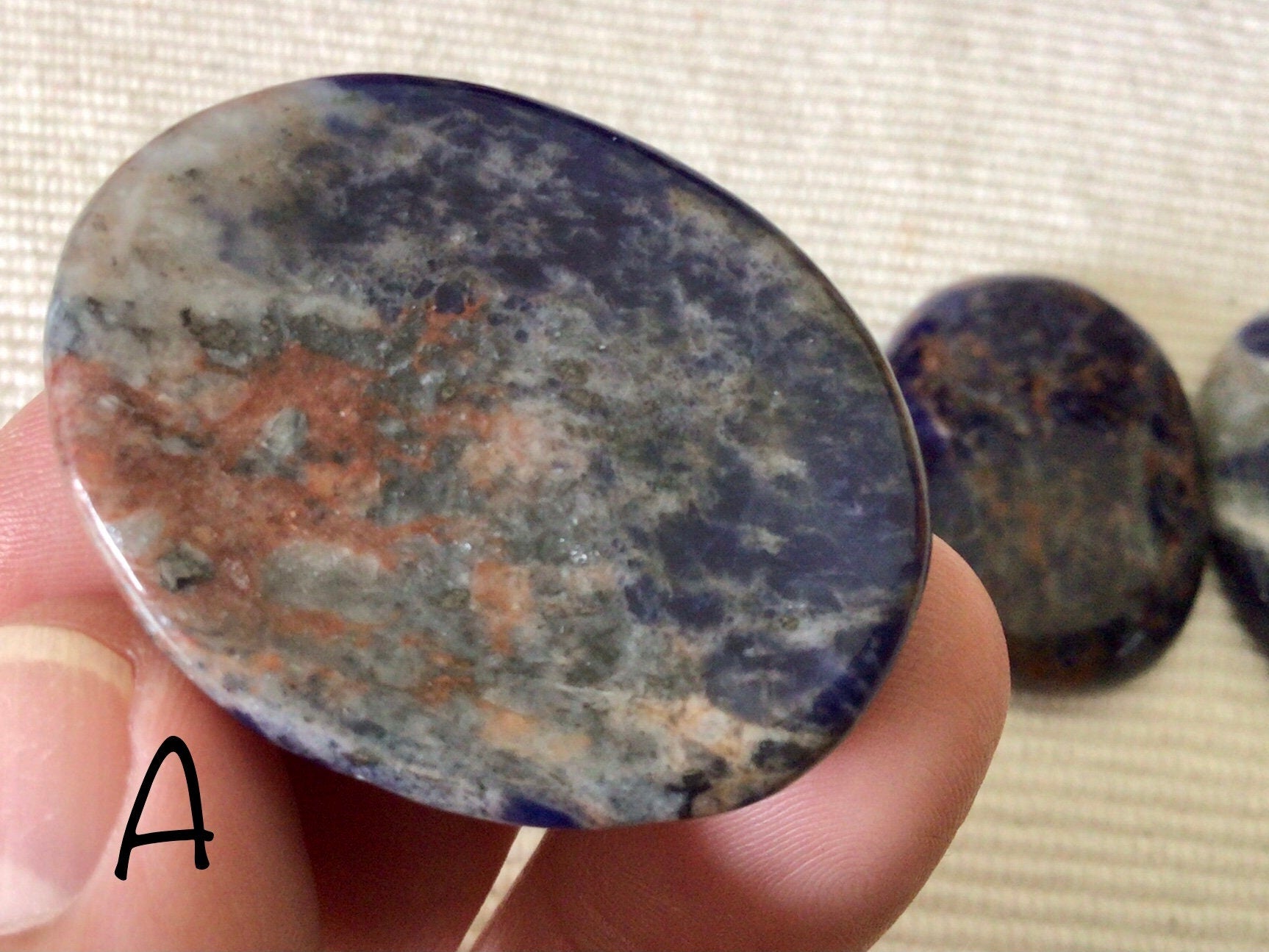 Sunset Sodalite Thumb Stone Group 11
