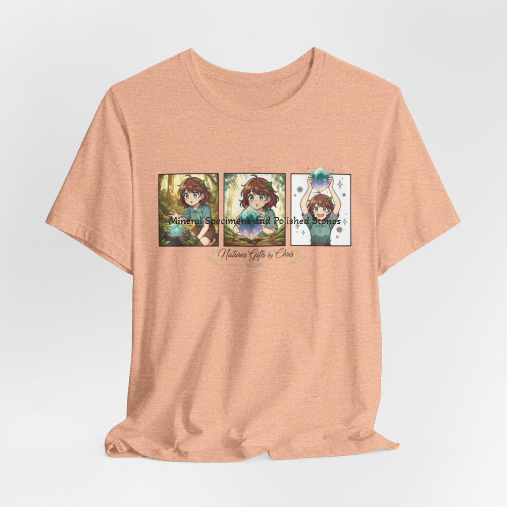 Mineral Specimens & Polished Stones Tee — Vintage Crystal Collector Graphic T-Shirt