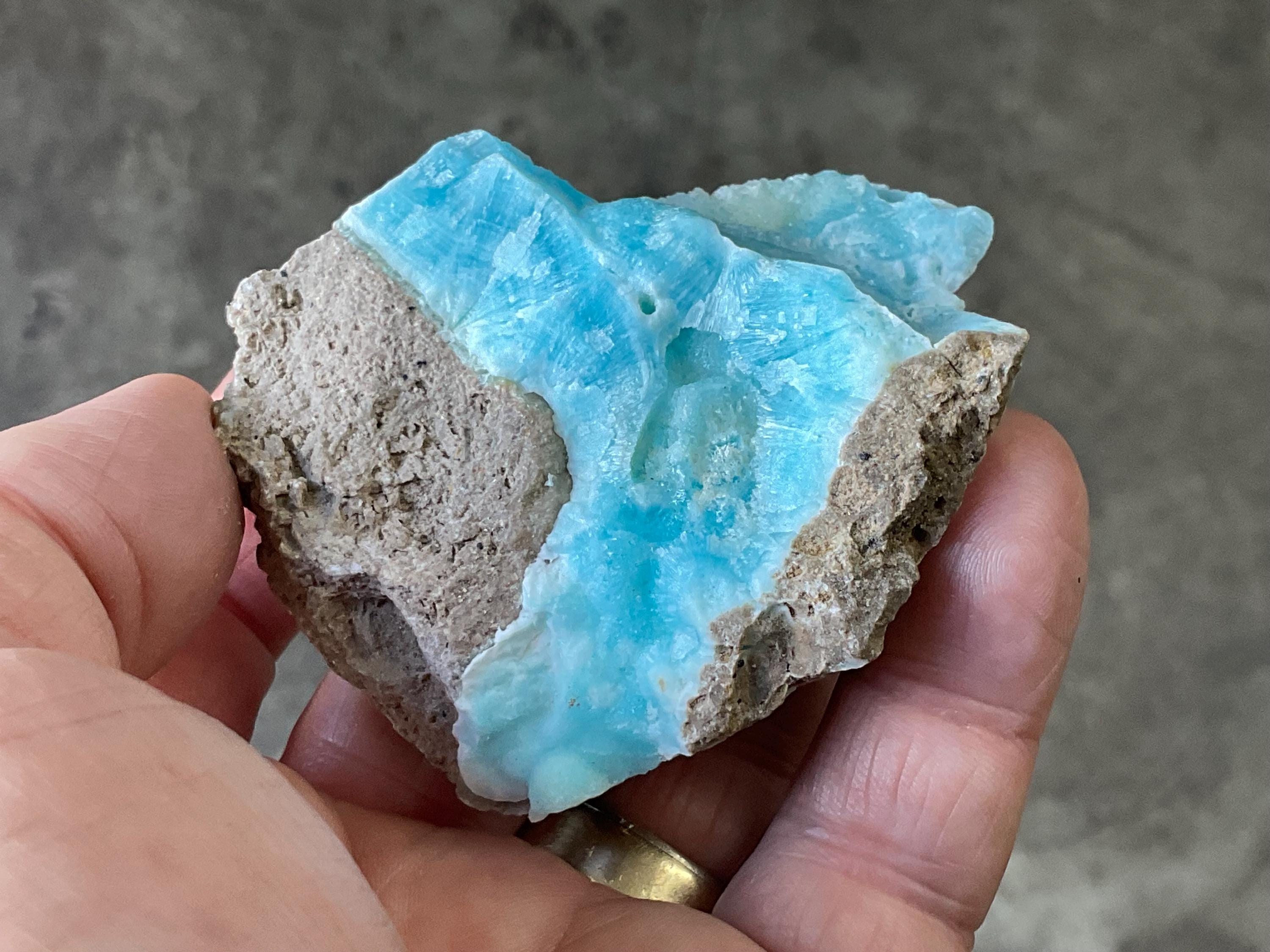 114g Blue Aragonite Specimen 4B