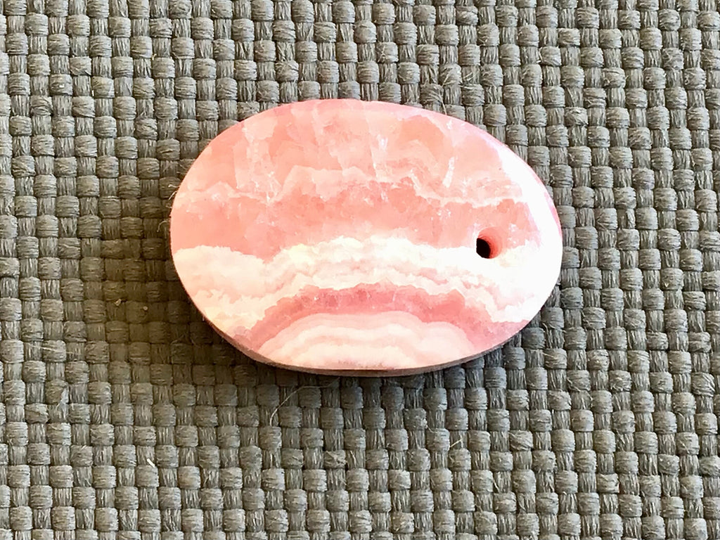 3g Rhodochrosite Drilled Pendant 1A