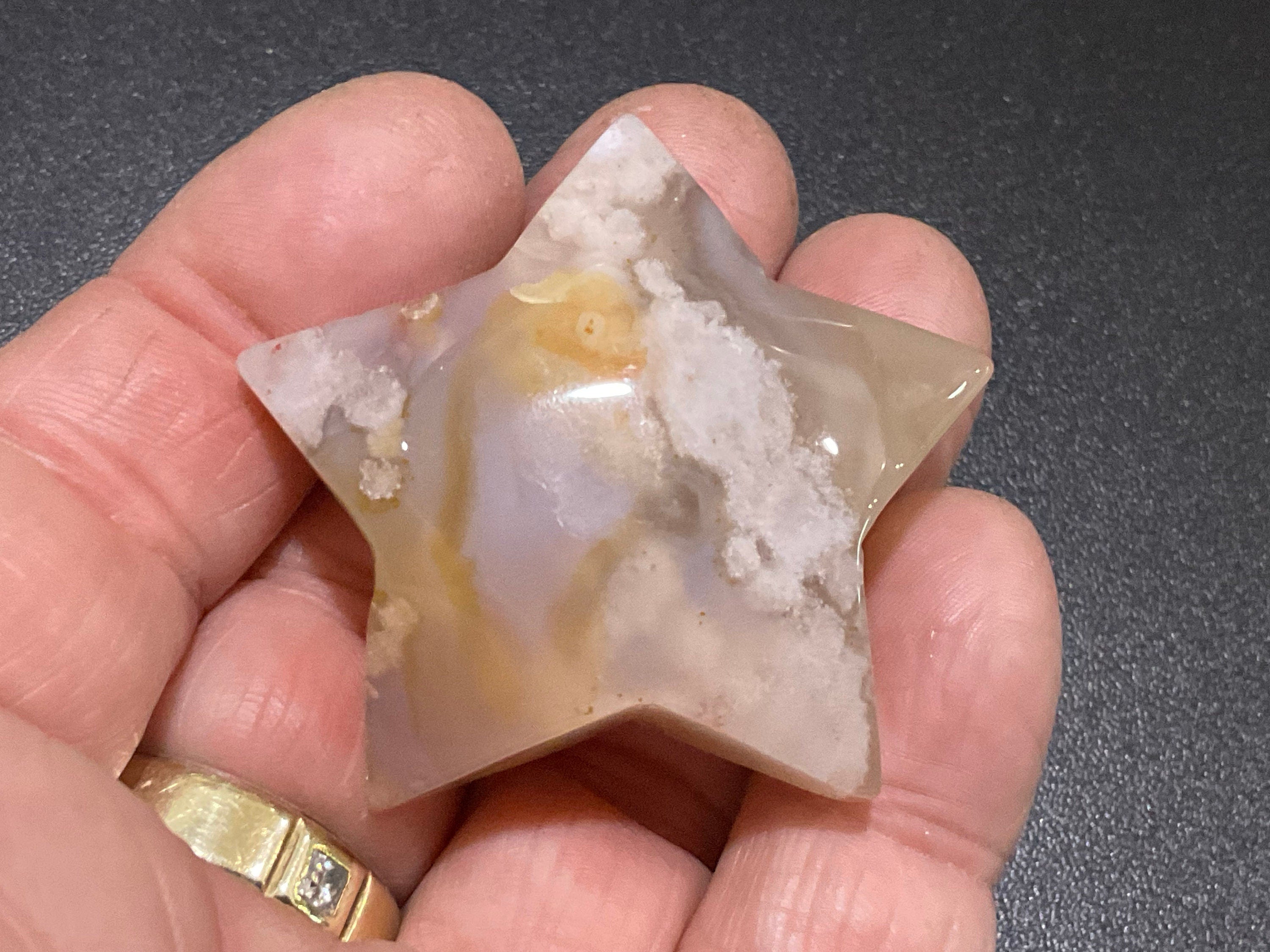 44g Flower Agate Star 8A