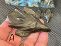Gold Sheen Obsidian Dragon Head Carving